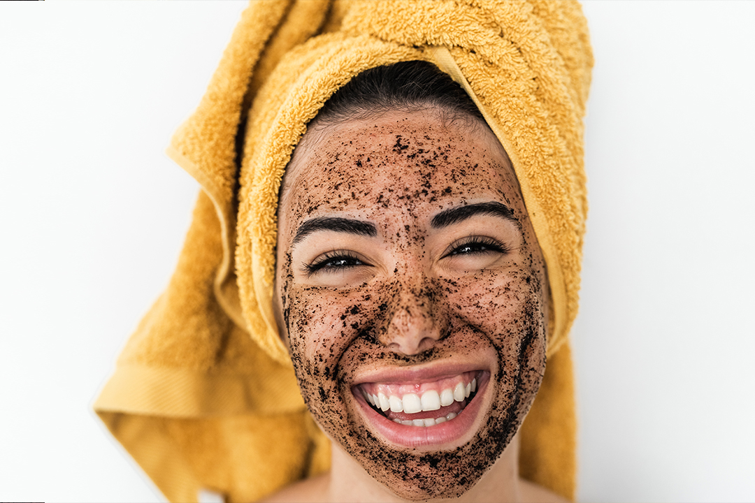 Scrub, exfoliate, acne prone skin,