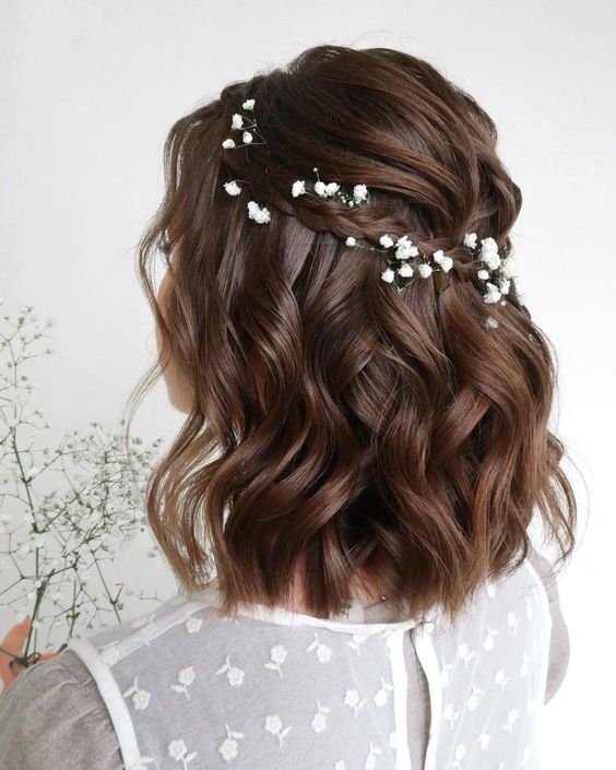 Medium Length Hair Bridesmaid Hairstyle